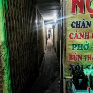 hanoi street food hole in the wall dark alley