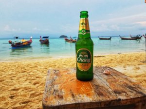 chang beer tropical paradise koh lipe thailand southeast asia