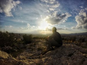 sunset athens greece hangry backpacker