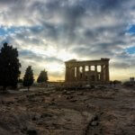 acropolis parthenon sunset athens greece