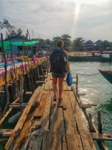 backpacker not packing light Cambodia