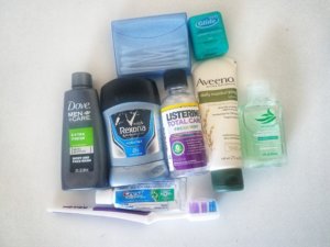 packing light travel size items