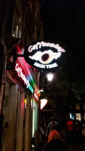Amsterdam Red Light District coffeeshop sign