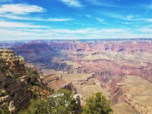 view of the Grand Canyon from the South Rim