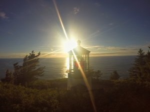 Cape Meares Lighthouse Oregon sunset