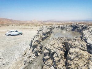 Gobustan Mud Volcano Lada car