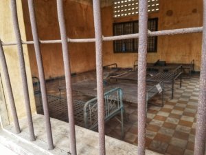 room at the Tuol Seng Prison Genocide Museum