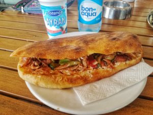 eating cheap solo travel shawarma Baku Azerbaijan