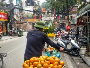 Hanoi Vietnam Old Quarter fruit seller
