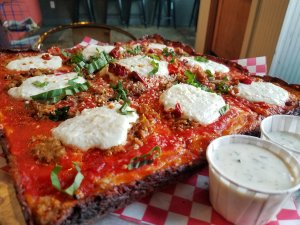 Ranch PDX Woodlawn ricotta pizza