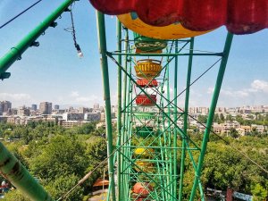 rusty Soviet ferris wheel Yerevan Armenia