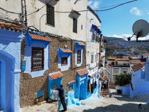 blue mountain city Chefchaouen Morocco
