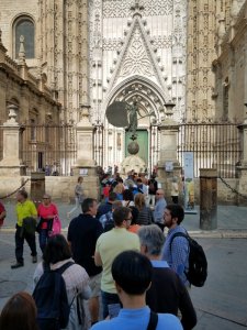Ticket line Seville Cathedral Spain