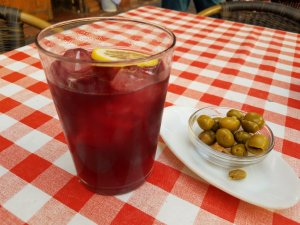 drinking in Andalusia tinto de verano con limon