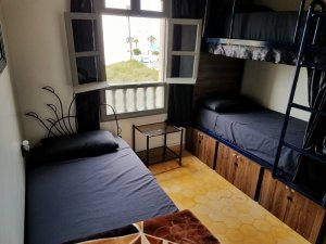 three bed hostel room Morocco