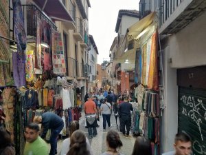 tourist street Granada Spain