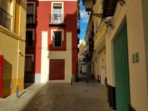 narrow backstreets Seville Spain