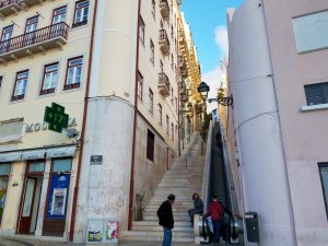 Lisbon escalator stairs