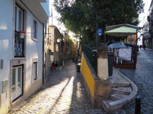 solo travel wandering Alfama Lisbon