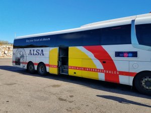 ALSA bus for tourist transportation in Madrid and Spain