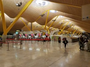 Madrid airport check in area