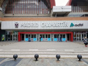 Front entrance of Madrid Chamartin train station