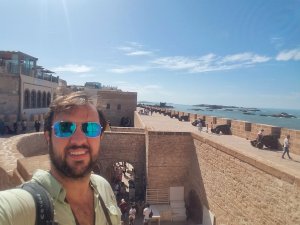 Travel in Morocco with the Hangry Backpacker at the fortress in Essaouira