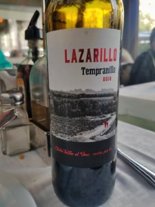 bottle of Spanish red wine