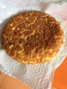 whole homemade Spanish tortilla omelette