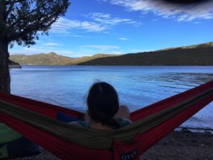 Hangry Backpacker in a Hammock at Ochoco Lake Oregon