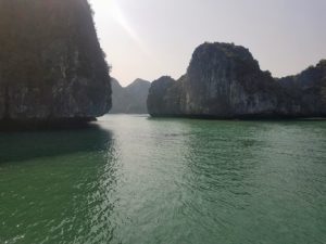 Karst formations Ha Long Bay Vietnam