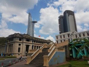 modern and colonial buildings Ho Chi Minh City