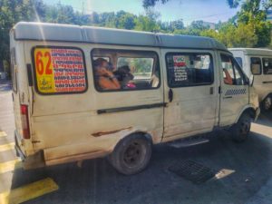 Marshrutka local transportation van in Caucasus