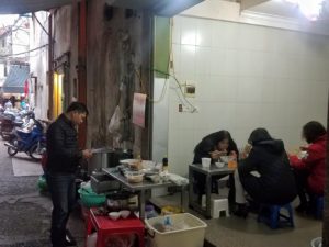 street food restaurant in Hanoi Vietnam