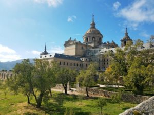 Exterior of El Escorial Royal Complex in Spain