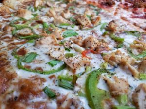 Thai Peanut Pizza from Andrews Downtown Hood River Oregon