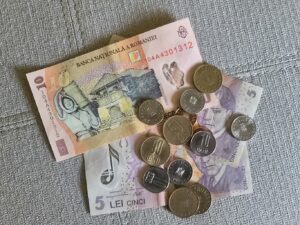 Romanian currency money Lei and bani