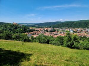 Best view of Sighisoara Citadel from hilltop