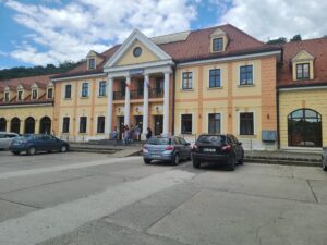 Front of Sighisoara Train Station