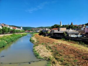 Tarnava Mare River in Sighisoara Romania
