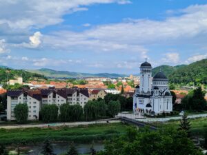 View of Holy Trinity Romanian Orthodox Cathedral from Historic Center of Sighisoara