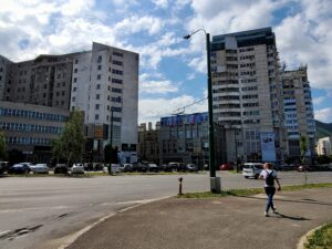 Communist Block Architecture high rise buildings in Romania