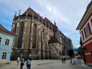 exterior of the Black Church of Brasov in Romania
