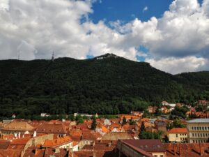 Brasov Sign atop Tampa Mountain from Old Town