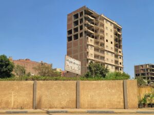 dilapidated high rise block apartment Cairo Egypt