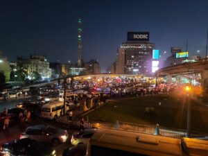 Busy streets near Cairo Ramses Station