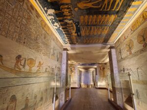 corridor of Merenptah Tomb KV8 at the Valley of the Kings in Egypt