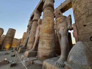 huge statues of Ancient Egypt at Luxor Temple