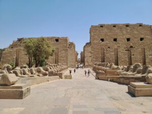 Entrance of ancient Karnak Temple Complex in Luxor Egypt