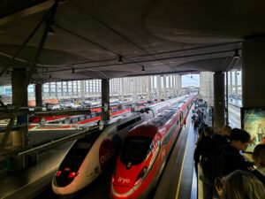 Iryo High Speed Trains at Station in Spain